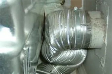 Crushed foil dryer vent hose