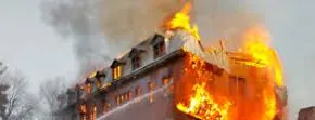House fire caused by a clogged dryer vent